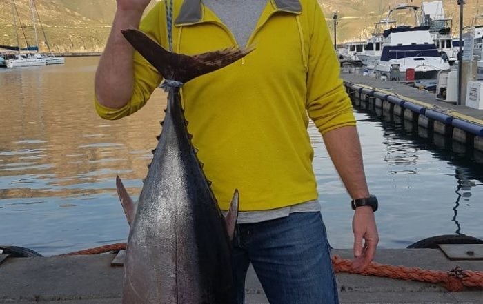 24.7 kg longfin tuna - deep sea fishing hout bay cape town